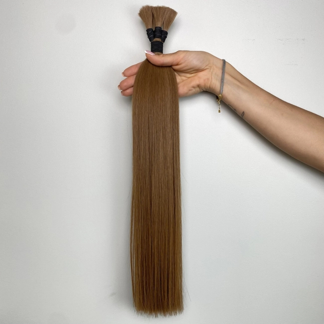 Włosy naturalne doczepiane Seria MAGIC Surowa kitka 50cm 25g - Kolor #7A Czekolada