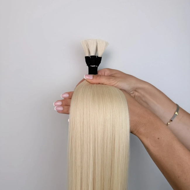 Włosy naturalne doczepiane Seria MAGIC Surowa kitka 50cm 25g - Kolor #613 Jasny Blond