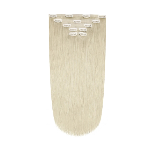 Włosy naturalne doczepiane Seria MAGIC Bezszwowe Ukryte Clip In 40cm 90 gram - Kolor #1001 Platynowy Blond