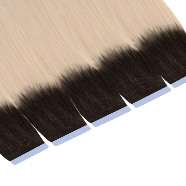 Włosy naturalne doczepiane Seria MAGIC Tape On Kanapki 60cm - Kolor Ombre #2/#18A