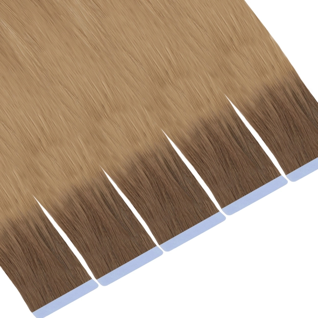 Włosy naturalne doczepiane Seria MAGIC Tape On Kanapki 40cm - Kolor Ombre #7/#12