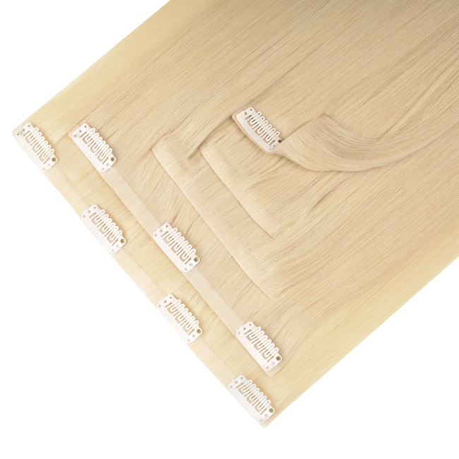 Włosy naturalne doczepiane Seria MAGIC Bezszwowe Ukryte Clip In 50cm 120 gram - Kolor #26 Złoty Blond