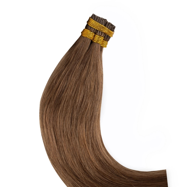 Włosy naturalne doczepiane na ringi 40cm 0,6g - kolor #8