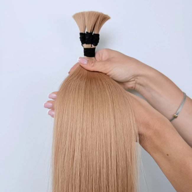 Włosy naturalne doczepiane Seria MAGIC Surowa kitka 60cm 25g - Kolor #18 Beżowy Blond