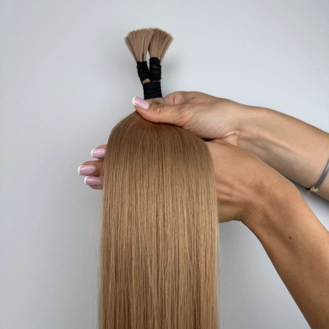 Włosy naturalne doczepiane Seria MAGIC Surowa kitka 60cm 25g - Kolor #12 Chłodny Brąz