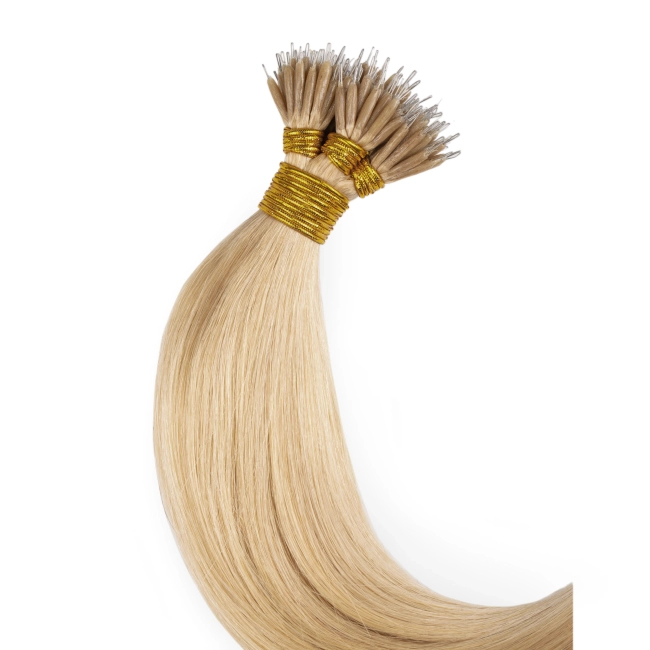 Włosy naturalne doczepiane na nano ringi 40cm 0,6g 20 sztuk  - kolor #24