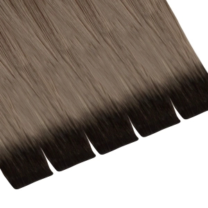 Włosy naturalne doczepiane Seria MAGIC Invisible Tape On 40cm - Kolor Ombre #1B/#8