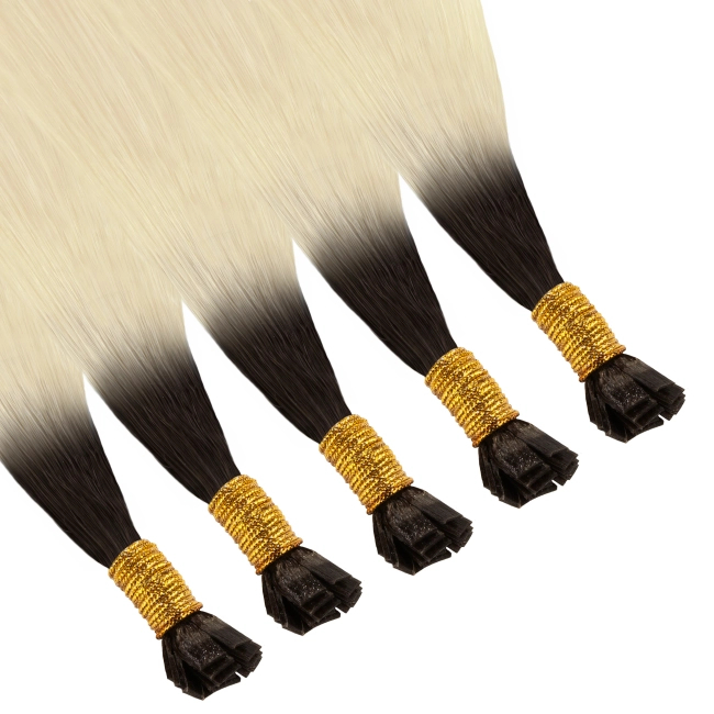 Włosy naturalne doczepiane Seria MAGIC Mini Bondes Flat 50cm 0,8g 20szt - Kolor Ombre #2/#613