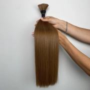 Włosy naturalne doczepiane Seria MAGIC Surowa kitka 60cm 25g - Kolor #7A Czekolada