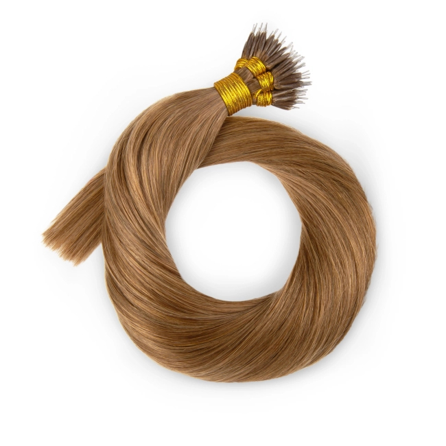 Włosy naturalne doczepiane na nano ringi 40cm 0,6g 20 sztuk  - kolor #12