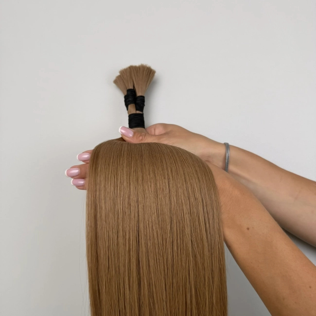 Włosy naturalne doczepiane Seria MAGIC Surowa kitka 60cm 25g - Kolor #8 Kawa