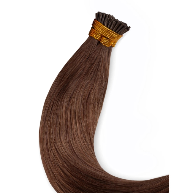 Włosy naturalne doczepiane na ringi 50cm 0,8g - kolor #6