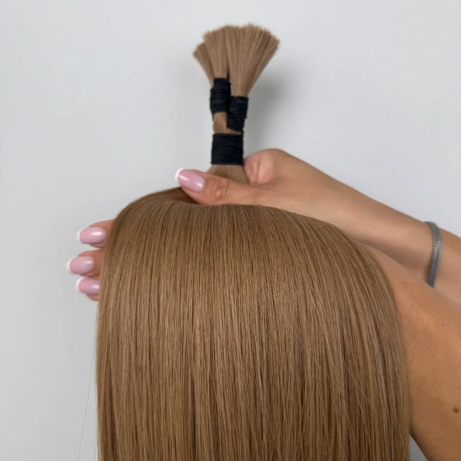 Włosy naturalne doczepiane Seria MAGIC Surowa kitka 60cm 25g - Kolor #8 Kawa
