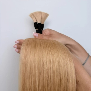 Włosy naturalne doczepiane Seria MAGIC Surowa kitka 60cm 25g - Kolor #24 Miodowy Blond