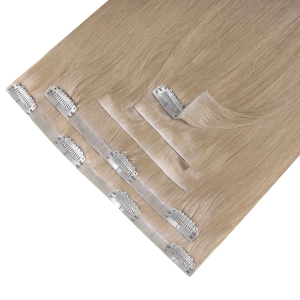 Włosy naturalne doczepiane Seria MAGIC Bezszwowe Ukryte Clip In 40cm 90 gram - Kolor #18 Beżowy Blond