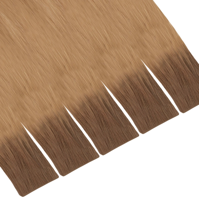 Włosy naturalne doczepiane Seria MAGIC Invisible Tape On 50cm - Kolor Ombre #7/#12