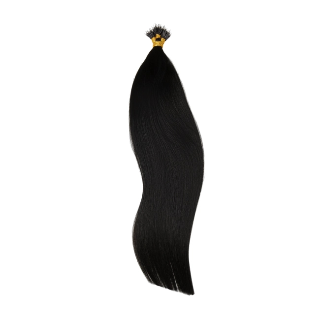 Włosy naturalne doczepiane na nano ringi 50cm 1g 20 sztuk  - kolor #1