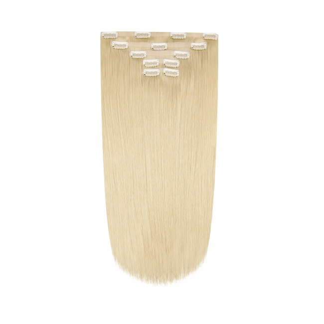 Włosy naturalne doczepiane Seria MAGIC Bezszwowe Ukryte Clip In 40cm 90 gram - Kolor #613 Jasny Blond