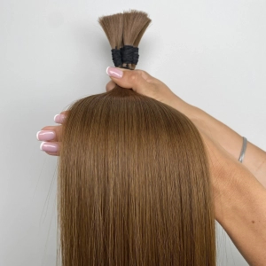 Włosy naturalne doczepiane Seria MAGIC Surowa kitka 60cm 25g - Kolor #7 Naturalny Brąz