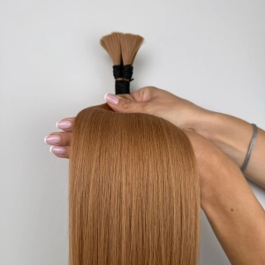 Włosy naturalne doczepiane Seria MAGIC Surowa kitka 50cm 25g - Kolor #10 Jasny Brąz