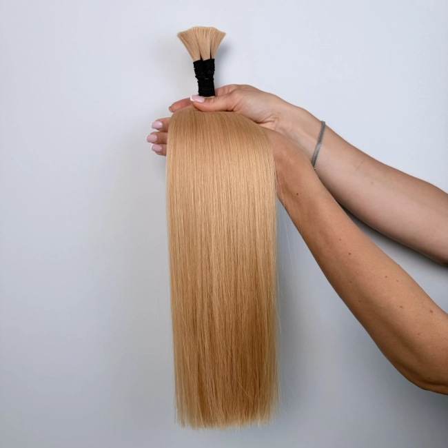 Włosy naturalne doczepiane Seria MAGIC Surowa kitka 50cm 25g - Kolor #24 Miodowy Blond