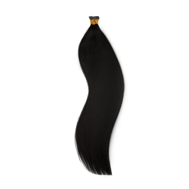 Włosy naturalne doczepiane na ringi 60cm 0,8g - kolor #1