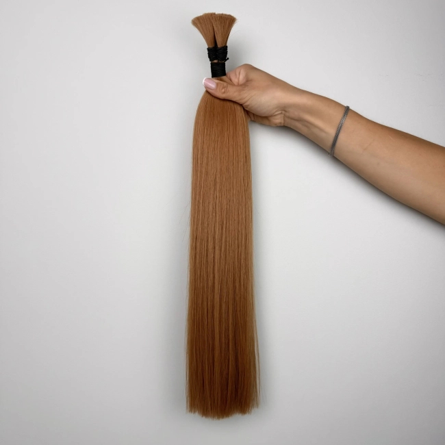 Włosy naturalne doczepiane Seria MAGIC Surowa kitka 50cm 25g - Kolor #10 Jasny Brąz