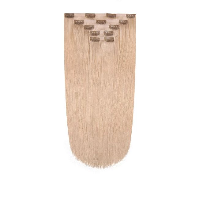 Włosy naturalne doczepiane Seria MAGIC Bezszwowe Ukryte Clip In 40cm 90 gram - Kolor #18A Perłowy Blond