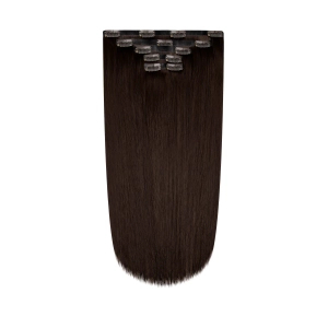Włosy naturalne doczepiane Seria MAGIC Bezszwowe Ukryte Clip In 40cm 90 gram - Kolor #2 Brąz