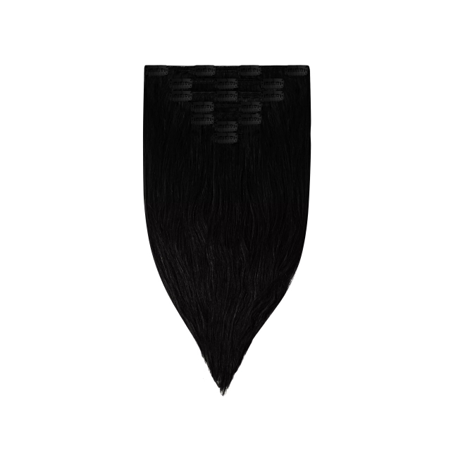 Włosy naturalne doczepiane Clip In 50cm 140 gram - kolor #1
