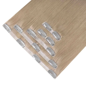 Włosy naturalne doczepiane Seria MAGIC Bezszwowe Ukryte Clip In 40cm 90 gram - Kolor #18 Beżowy Blond
