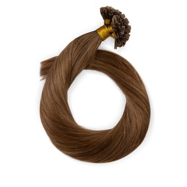 Włosy naturalne doczepiane na keratynę 50cm 0,5g 20 sztuk - kolor #8