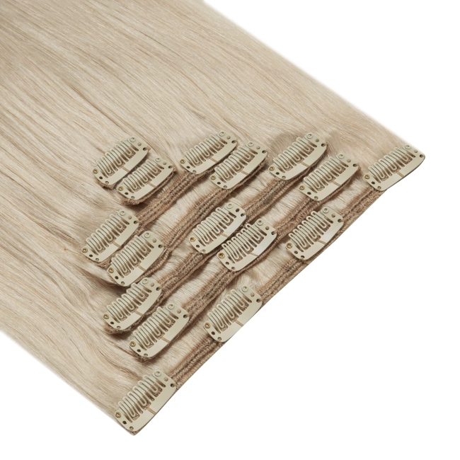 Włosy naturalne doczepiane Clip In 50cm 140 gram - kolor #Silver