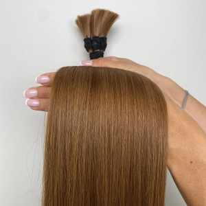 Włosy naturalne doczepiane Seria MAGIC Surowa kitka 60cm 25g - Kolor #6 Miedziany Brąz