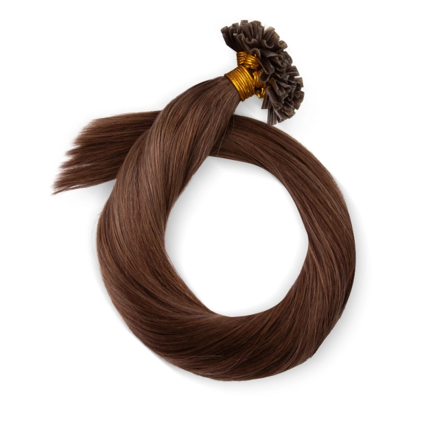 Włosy naturalne doczepiane na keratynę 40cm 0,6g 20 sztuk  - kolor #6