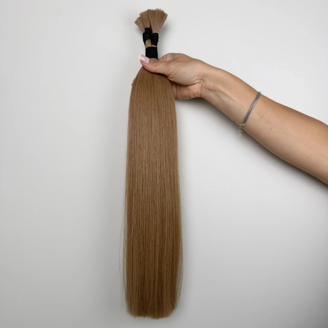 Włosy naturalne doczepiane Seria MAGIC Surowa kitka 50cm 25g - Kolor #8 Kawa