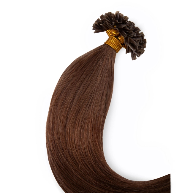 Włosy naturalne doczepiane na keratynę 40cm 0,6g 20 sztuk  - kolor #6