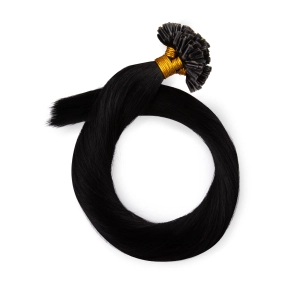 Włosy naturalne doczepiane na keratynę 50cm 0,5g 20 sztuk - kolor #1