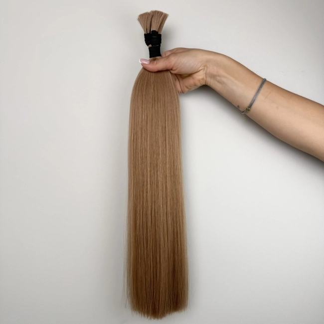 Włosy naturalne doczepiane Seria MAGIC Surowa kitka 50cm 25g - Kolor #12 Chłodny Brąz