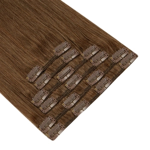 Włosy naturalne doczepiane Clip In 40cm 70 gram - kolor #8