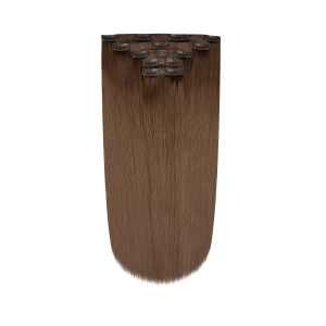 Włosy naturalne doczepiane Seria MAGIC Bezszwowe Ukryte Clip In 40cm 90 gram - Kolor #7 Naturalny Brąz