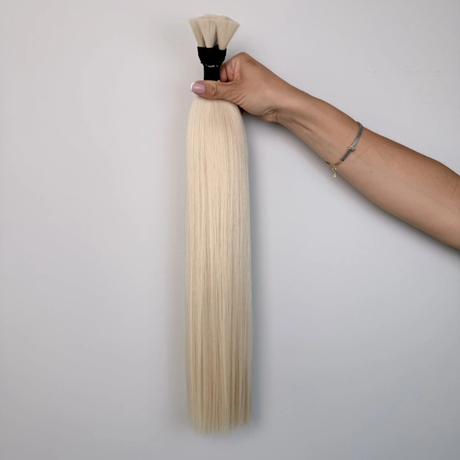 Włosy naturalne doczepiane Seria MAGIC Surowa kitka 50cm 25g - Kolor #613 Jasny Blond