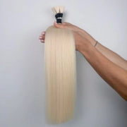 Włosy naturalne doczepiane Seria MAGIC Surowa kitka 50cm 25g - Kolor #1001 Platynowy Blond