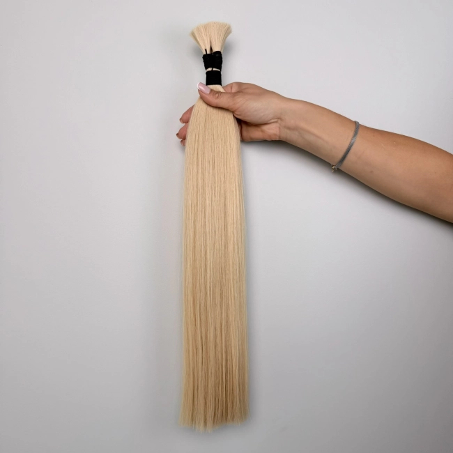 Włosy naturalne doczepiane Seria MAGIC Surowa kitka 50cm 25g - Kolor #26 Złoty Blond