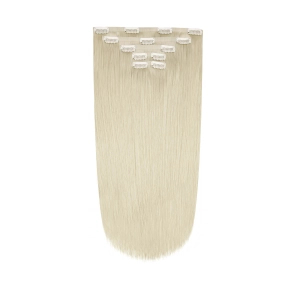 Włosy naturalne doczepiane Seria MAGIC Bezszwowe Ukryte Clip In 40cm 90 gram - Kolor #1001 Platynowy Blond