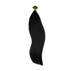 Włosy naturalne doczepiane na nano ringi 40cm 0,6g 20 sztuk - kolor #1