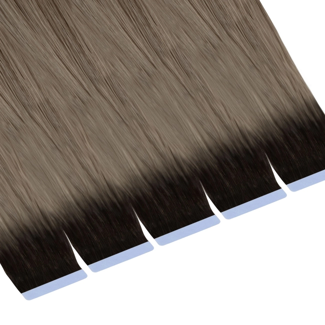 Włosy naturalne doczepiane Seria MAGIC Tape On Kanapki 40cm - Kolor Ombre #1B/#8