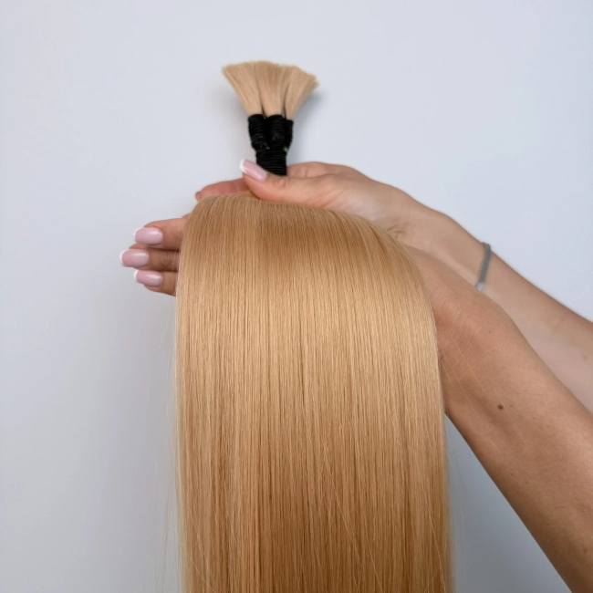 Włosy naturalne doczepiane Seria MAGIC Surowa kitka 60cm 25g - Kolor #24 Miodowy Blond