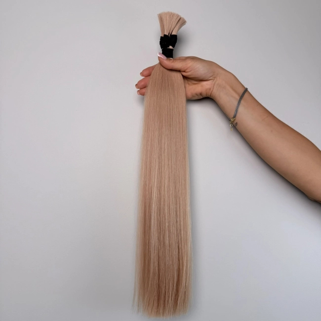Włosy naturalne doczepiane Seria MAGIC Surowa kitka 60cm 25g - Kolor #18A Perłowy Blond