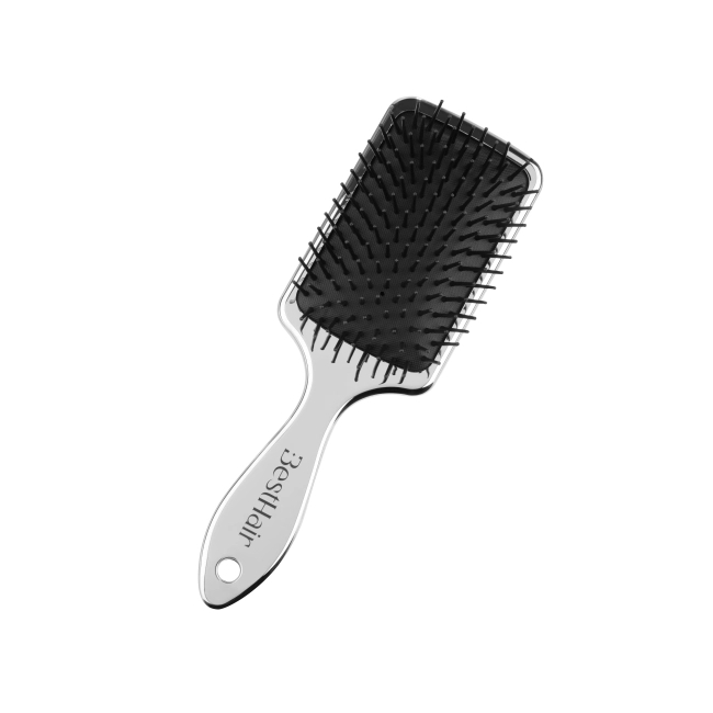 Szczotka BestHair połysk srebrna + etui